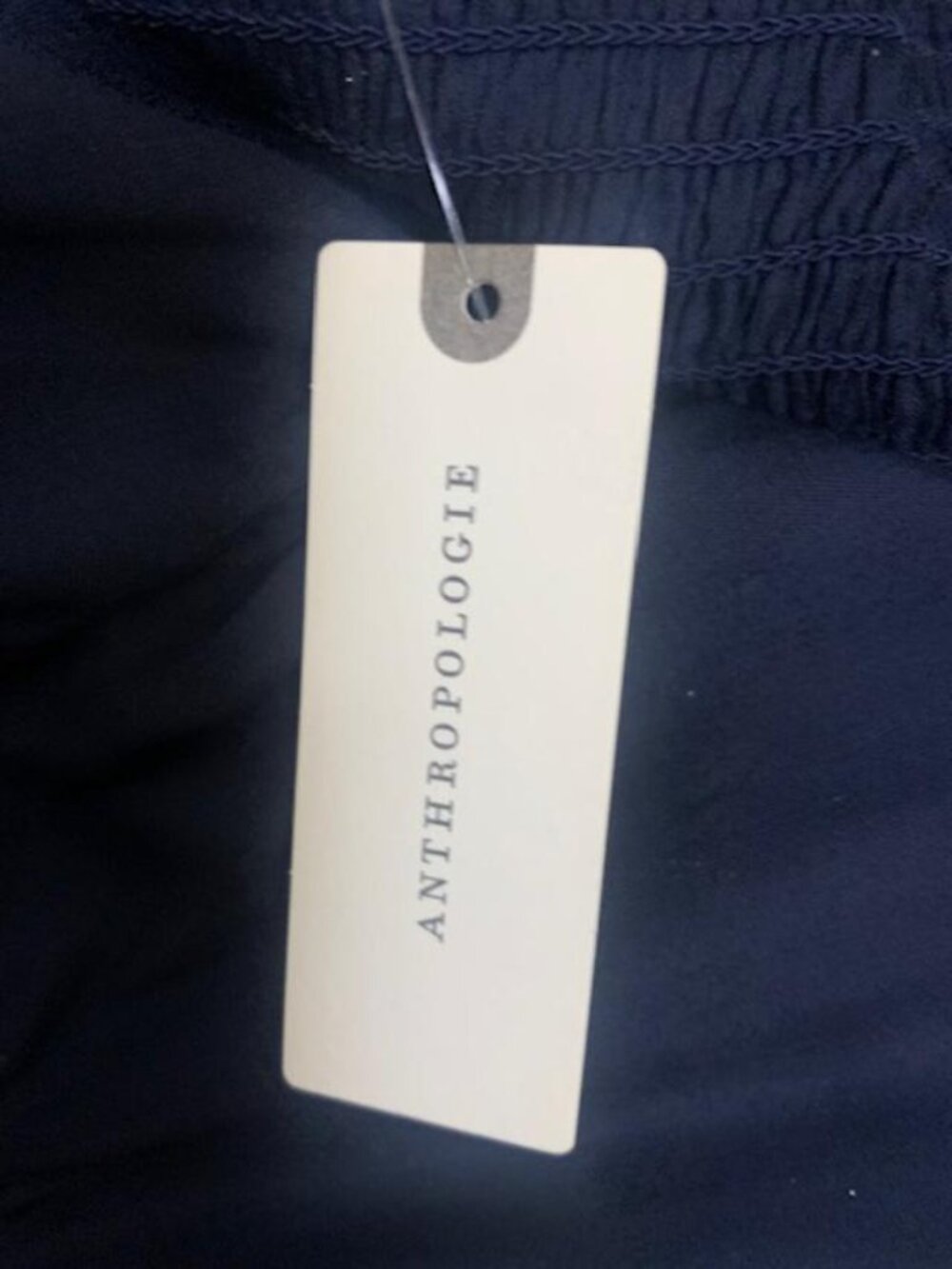 NWT Anthropologie Strapless Shine Wide-Leg Jumpsuit Navy Gold Floral Size 16 - Picture 2 of 12
